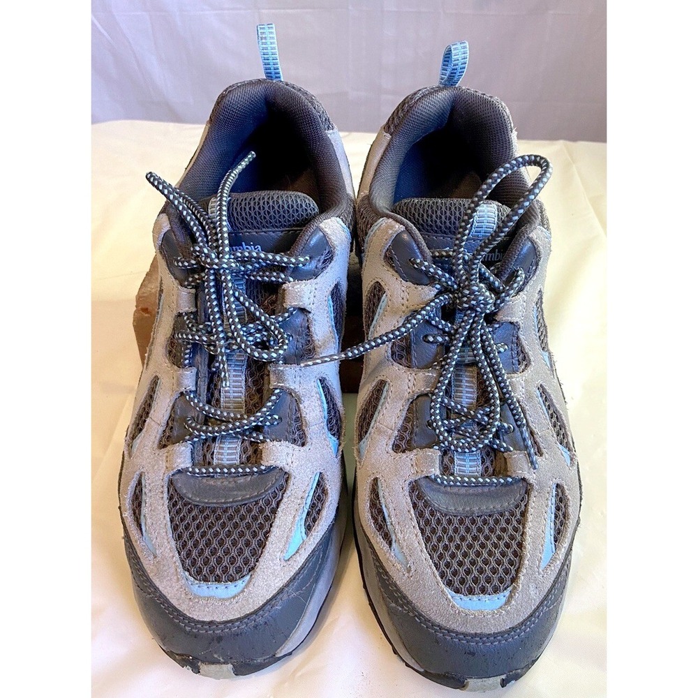 Columbia Omni-Grip Hiking Shoes Grey Blue Trail Sneakers BL3564-022 Size 10 - Picture 2 of 8